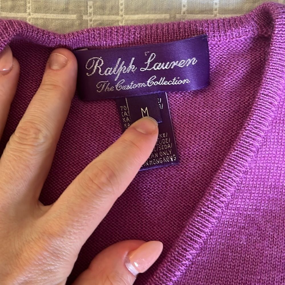 Ralph Lauren custom collection orchid sweater - Picture 5 of 6